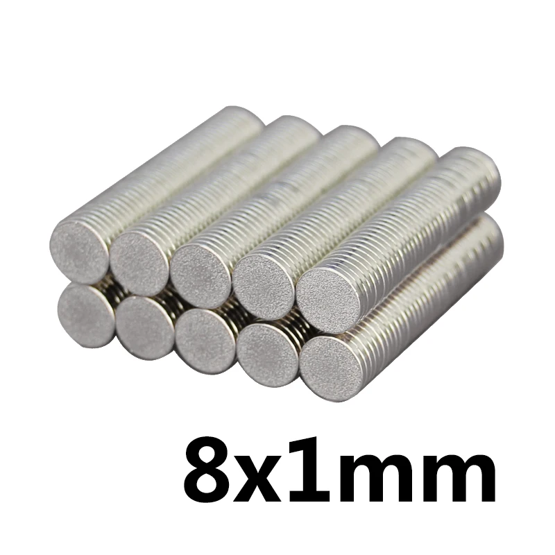 150/300/600 шт. Неодимовый 8*1mmMagnet дисковый с постоянными магнитами N35 неодим железо