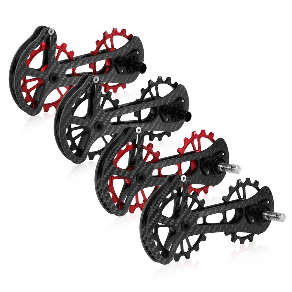 

16T Bicycle Bike Ceramic Bearing Jockey Pulley Wheel Set Carbon Fiber CNC Rear Derailleurs Guide for Shimano Ultegra/DURA ACE