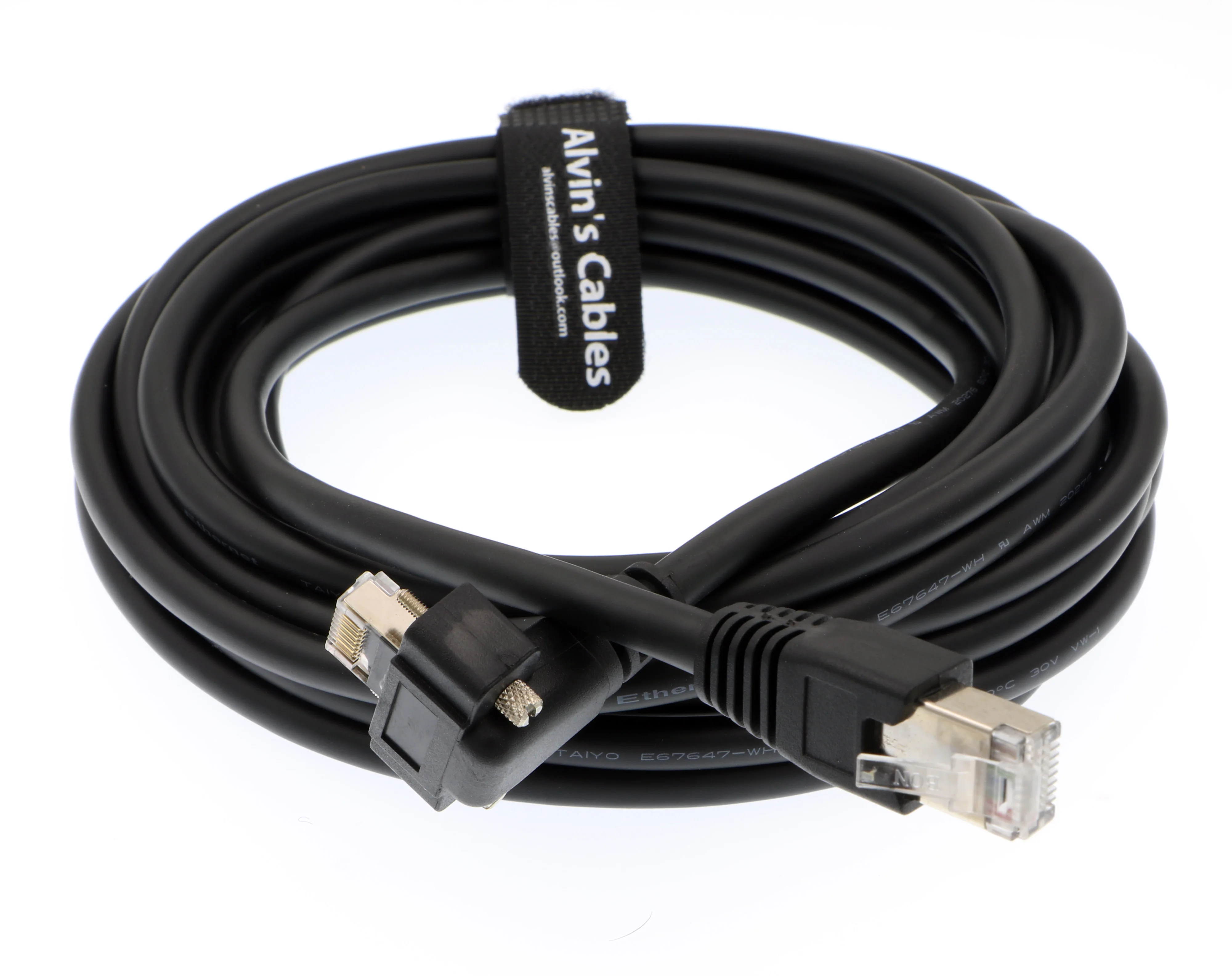 Кабель Alvin GigE Cat6 с винтовым замком горизонтальный и правый угол RJ45 DrC кабель для