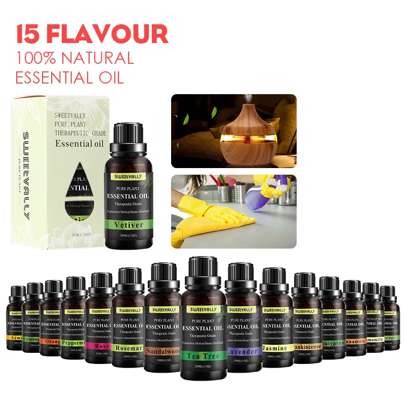 15 ароматов водорастворимый цветочный увлажнитель эфирных масел с фруктами