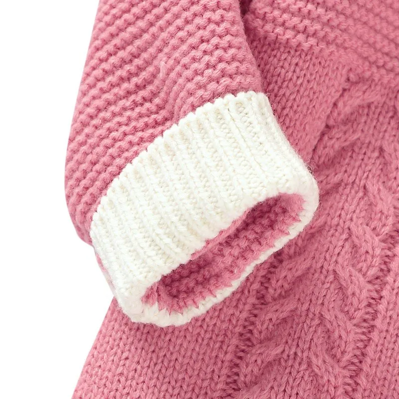 

2020 New Cute Newborn Baby Boy Girl Clothes Long Sleeve Knitted Button Baby Romper Clothes Autumn Winter Wear 0-24M