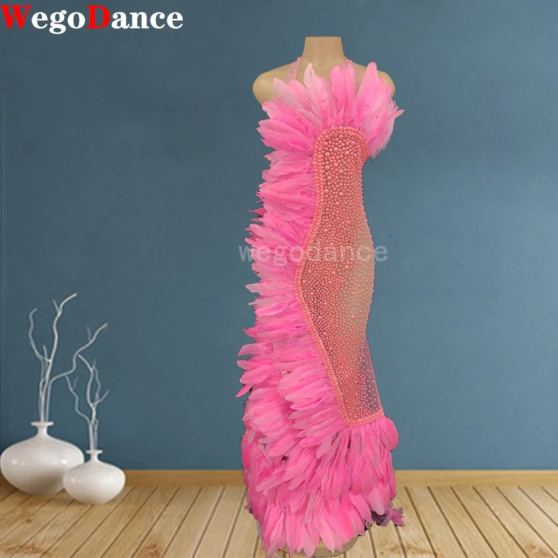 Блестящее длинное женское платье с жемчугом | Женская одежда