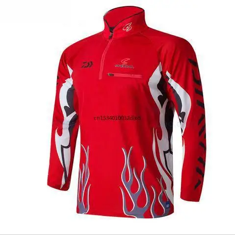 

New Outdoor Sport Fishing Shirts Long Sleeve Cool Fire Breathable DAIWA Fishing Clothing Anti Uv Plus Size DAWA Fishing Clothes
