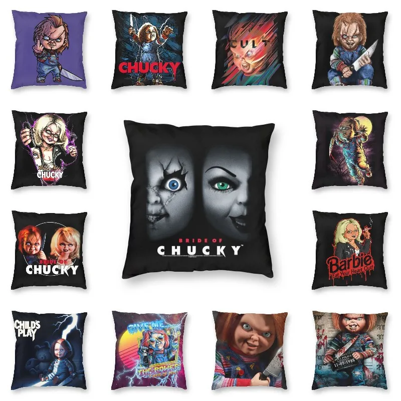 

Пользовательский квадратный наволочка с принтом из фильма Bride Of Чаки, домашний декор, 3D двухсторонний принт, Детская наволочка для дивана