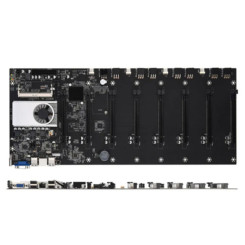 

BTC-37 Miner Motherboard CPU Set 8 Video Card Slot DDR3 Memory Integrated VGA Interface Low Power Consumption new