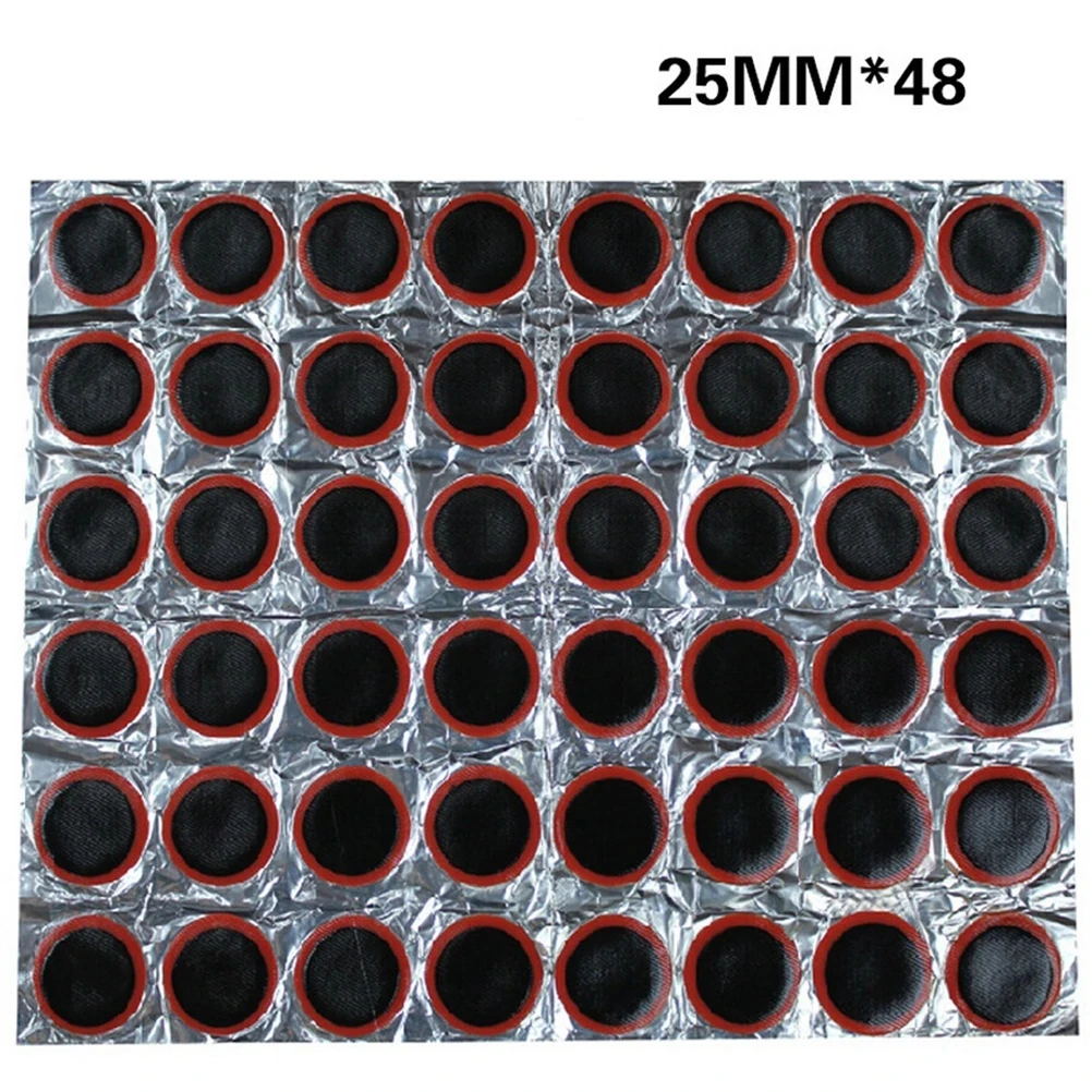 

48PCS/24PCS 25mm Round Rubber Bicycle Tire Patch Cycle Repair Tools Cycling Bike Tire Tyre Inner Tube Puncture