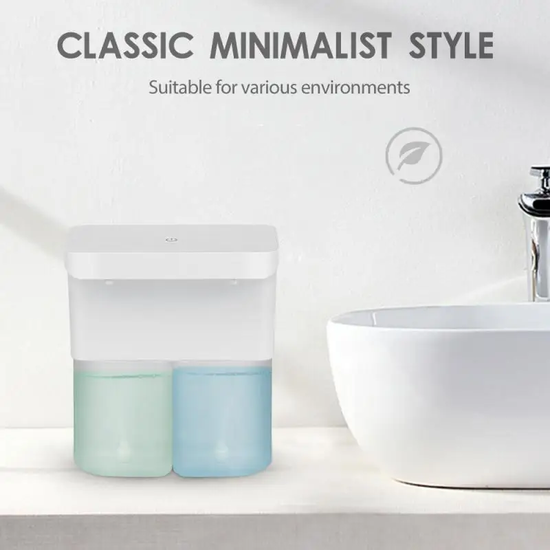 

300ML Double Head Smart Dual-use Soap Dispenser USB Wall-mounted Charging Liquid Induction Bathroom Kitchen For Home Accessories