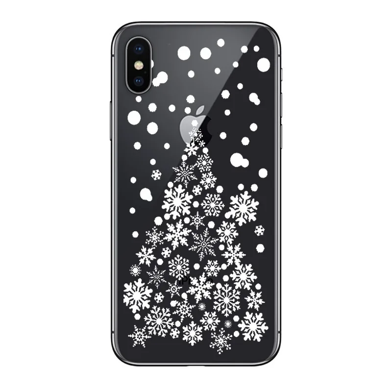 Christmas New Year Cover For iPhone 11 Max Pro XR 8 7 6 6S 5S Plus Cartoon Santa Claus Elk Phone Case For iPhone 11Pro X XS Max