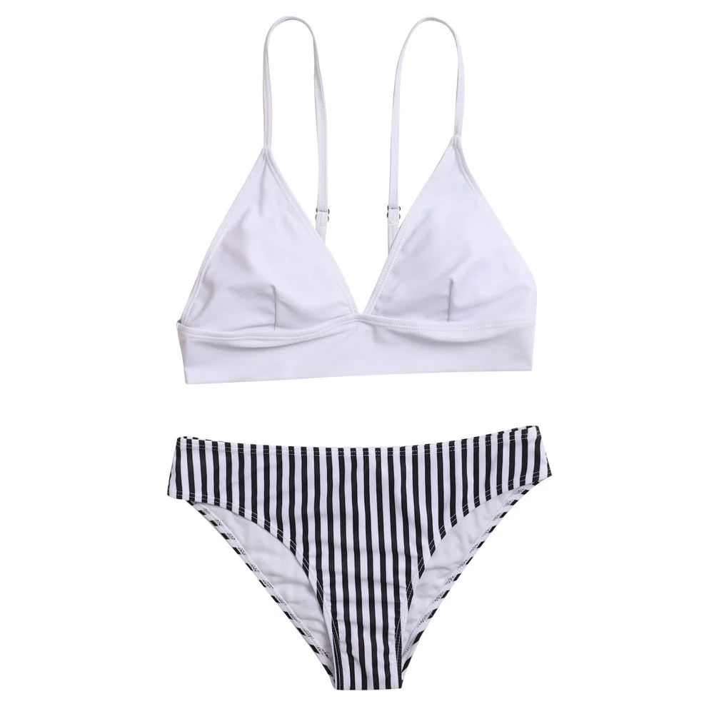

2021 new bikini swimsuit women's split striped Sexy Bikini Swimsuit women's clothing Ms swimsuit bathing suit