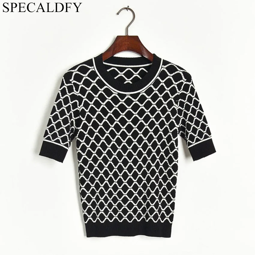 2020 Высококачественная модная вязанная футболка для подиума летняя женская