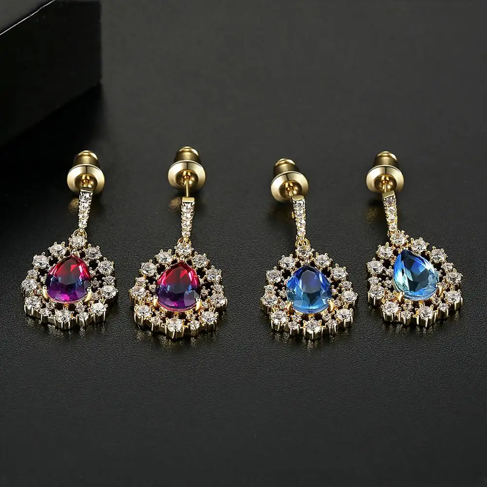 Винтажные Овальные Полые висячие серьги LUOTEEMI для женщин свадебные