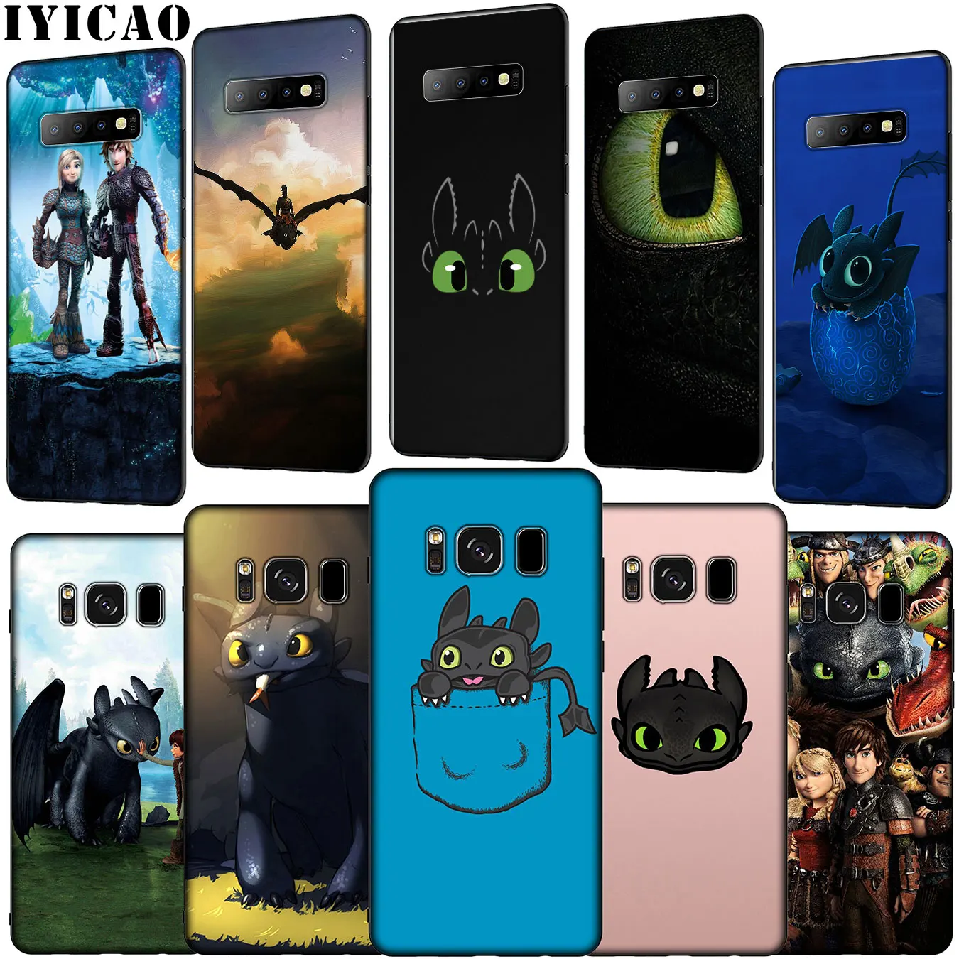 IYICAO Как приручить дракона Мягкий силиконовый чехол для телефона Samsung Galaxy S20 Ultra S10