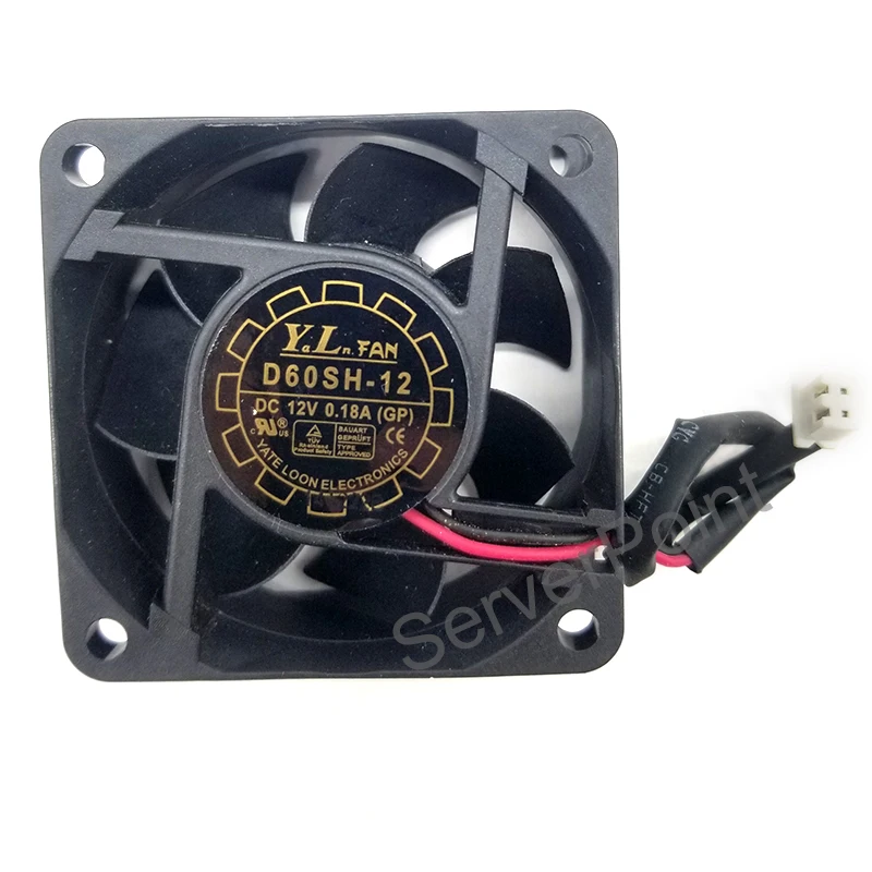 Оригинал для 6025 Φ DC12V 0.18A 60*60*25 мм 2 линейный бесшумный вентилятор|Кулеры и системы
