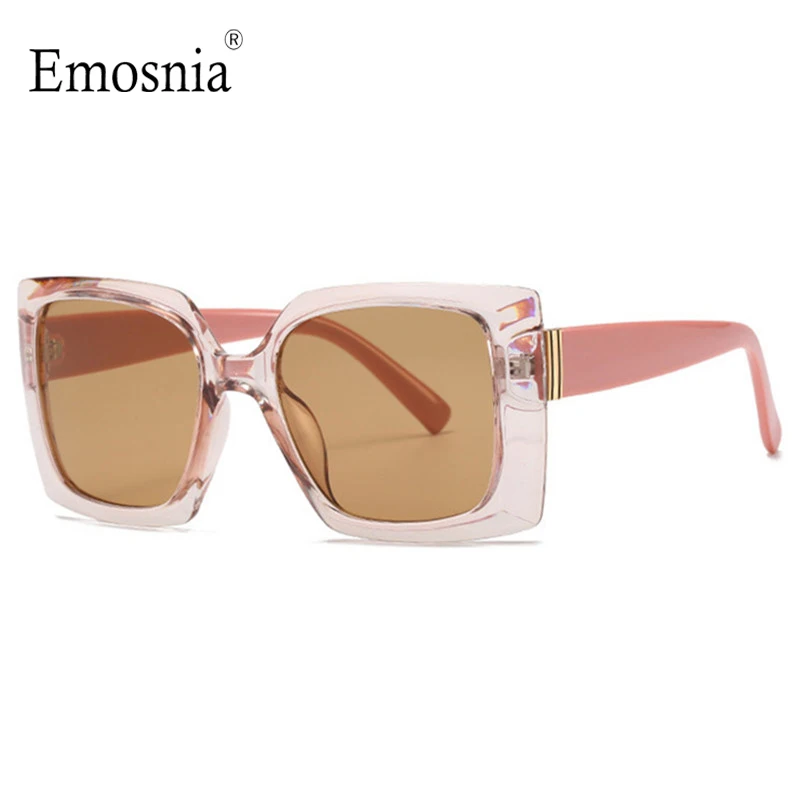 

2021 New Gradient Square Sunglasses For Women Men Big Frame Flower Colorful Sun Glasses Female Fashion Travel Eyeware UV400