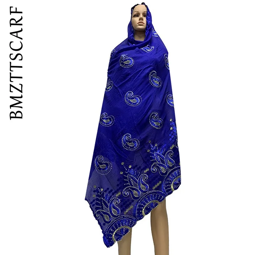 Новое поступление африканская Женская шаль мягкие хлопковые шарфы с вышивкой