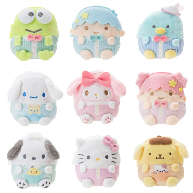 Милый миниатюрный кошелек из плюша бумажник с рисунком аниме кролик собака кошка