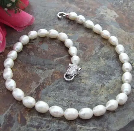 

HUGE AAA+ 10-11MM South Sea white Baroque Pearl Necklace 18 inch
