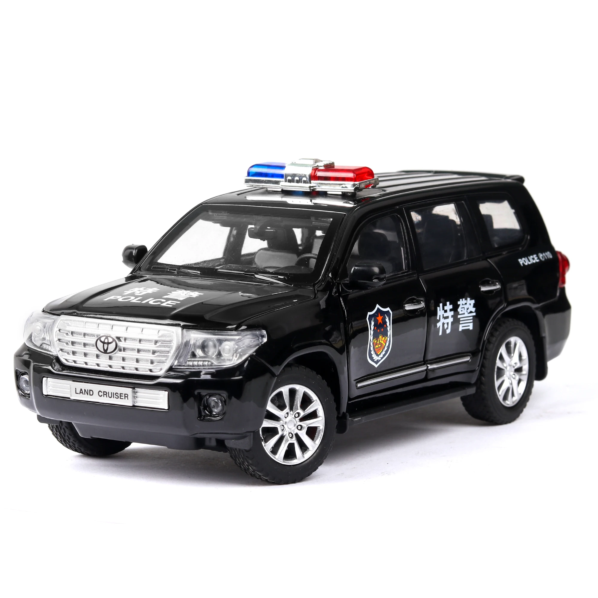 Литая под давлением модель автомобиля 1:24 Toyota Land Cruiser из сплава Игрушечная для
