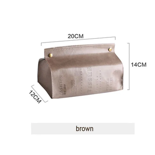 brown style 1 Шикарный чехол для салфеток, контейнер из искусственной кожи с мраморным узором, для дома, автомобиля, полотенца, салфетки, бумаги, сумка, держатель, чехол, мешочек, украшение стола - Цвет: brown style 1