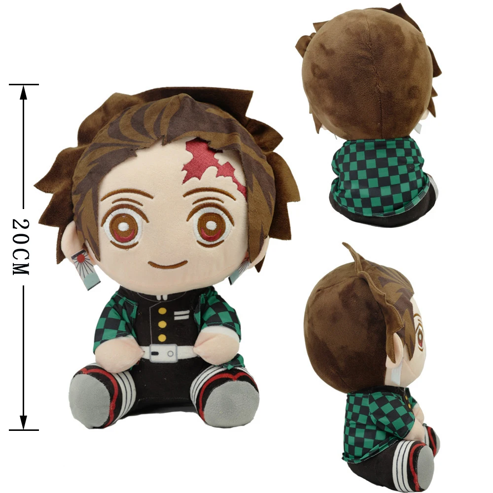 

Anime 20CM Demon Slayer Figure Kamado Tanjirou Nezuko Action Figures Model Toys Zenitsu Figurine Inosuke Kimetsu Plush Toy