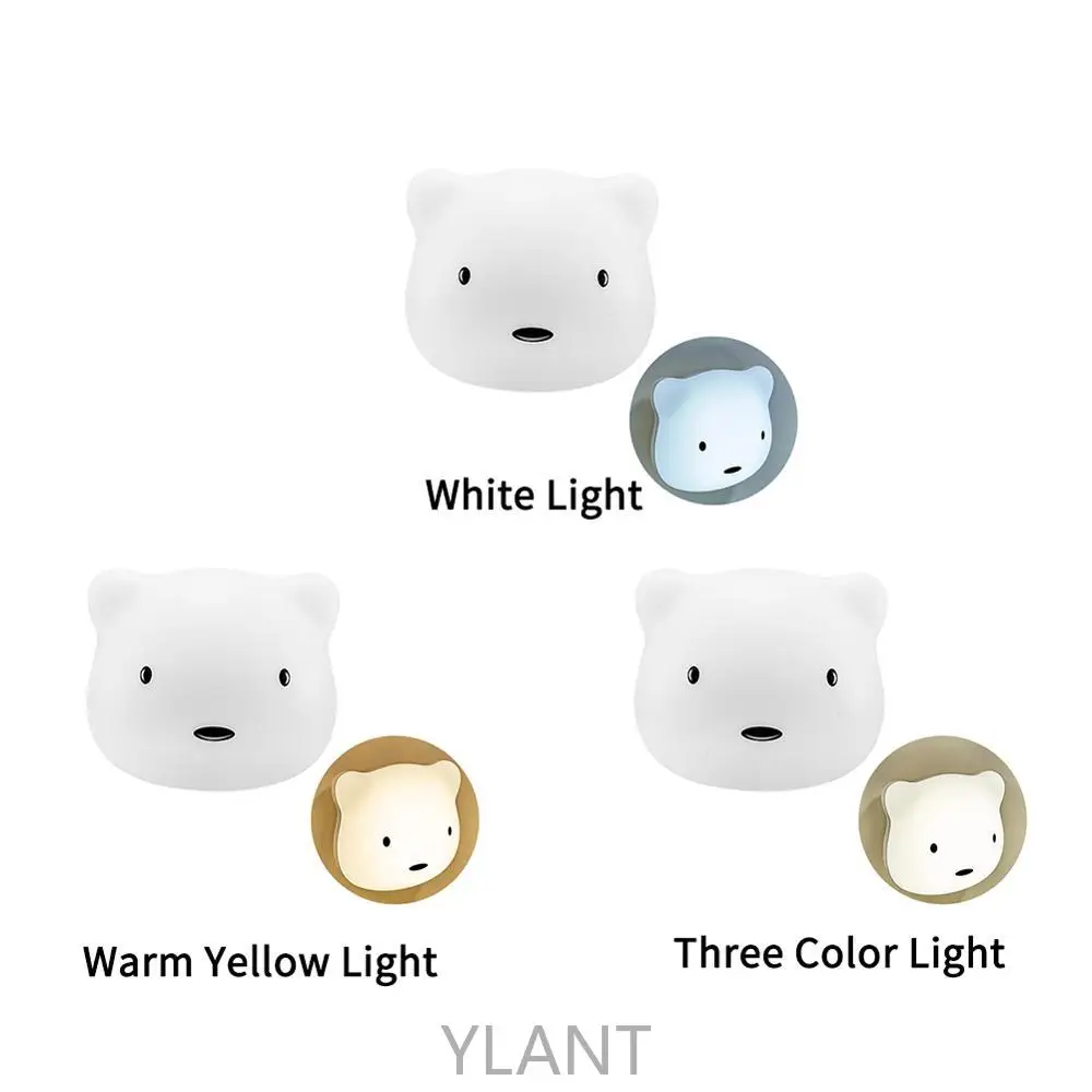 Touch Sensor Removable Wall Lamp Portable Cute Bear Desk lamp for Bedroom Cabinet Stairs Decorative USB Rechargeable night light