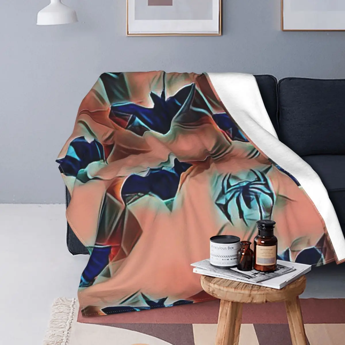 

Manta de Halloween 03, colcha de cama a cuadros, toalla de lino, manta térmica, ropa de cama y fundas