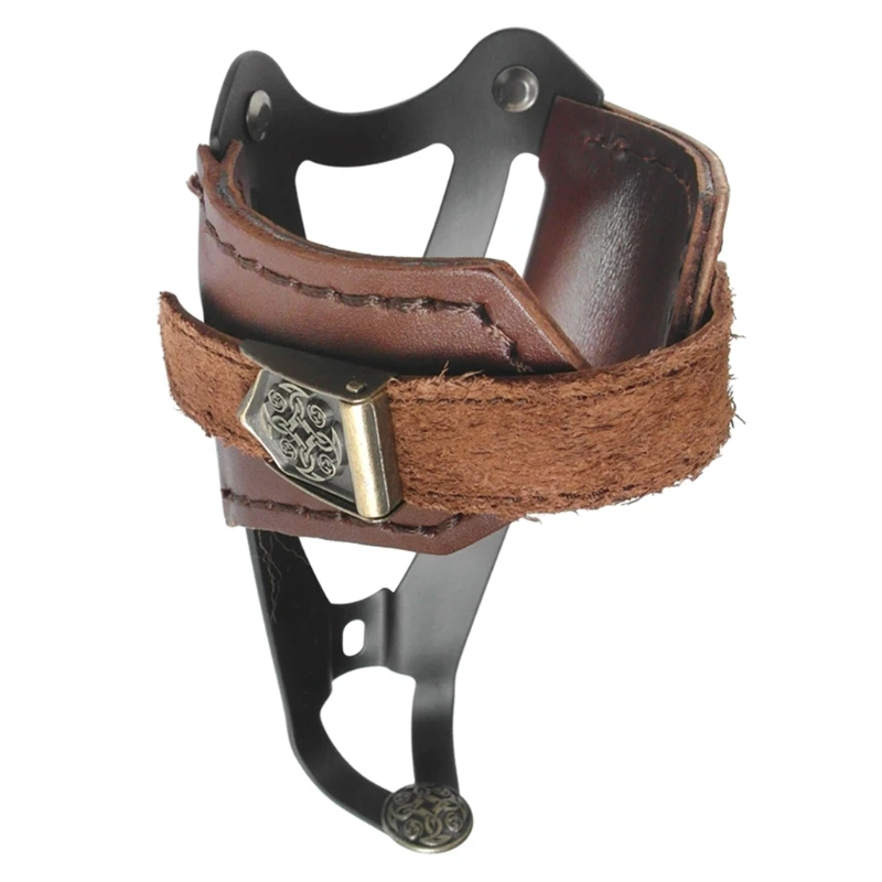 

Bicycle Bottle Cage Vintage Leather Adjustable Mountain Road Bike Bottle Holder E56D