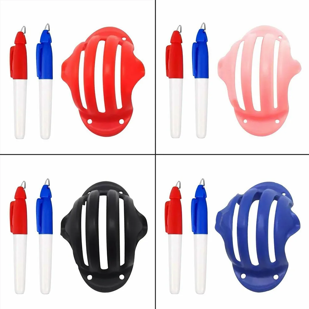 

Golf Marker Golf Triple Track 3 Line Marker Template ERC Chrome Soft Odyssey + 2 Golf Marker Pens Golf Equipment