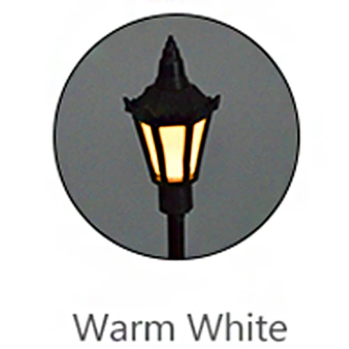 Warmwhite Модель садовый светильник, игрушка теплый белый/белый светодиодный микро светильник ing 7 см соотношение для модели поезда строительство диорама Ландшафтный макет - Цвет: Warmwhite