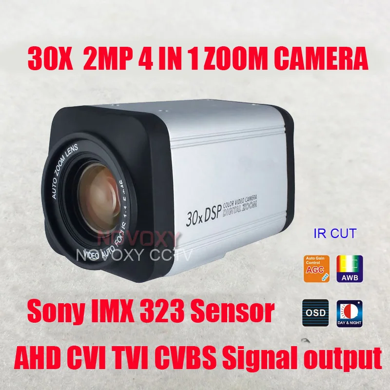 NOVOXY SONY IMX323 CMOS 2MP 1080P AHD CVI TVI CVBS 4 в 1 18x оптическая камера с 30 кратным зумом