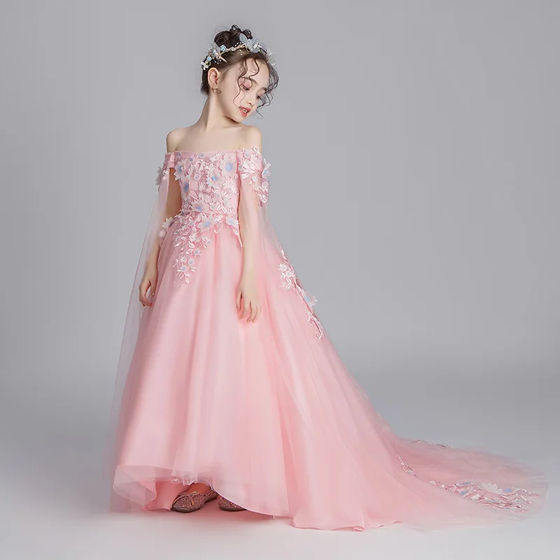 

Детское платье принцессы для первого причастия, платье русалки для девочек, свадебные платья, длинные элегантные бальные платья для вечери...