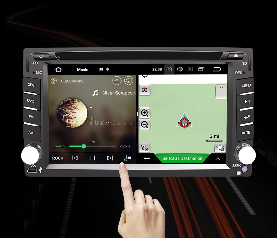 Eunavi Универсальный 2 Din Android 9 dvd-плеер автомобиля Мультимедиа Радио Стерео gps Navi ips сенсорный экран wifi bluetooth TDA7851 8 ядер