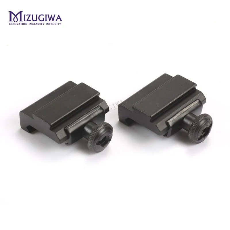 1 Pair Flat Top 20mm to 11mm Weaver Picatinny To Dovetail Rail Adapter Base Mount Long 30mm Pistol Airsoft Hunting Caza | Спорт и