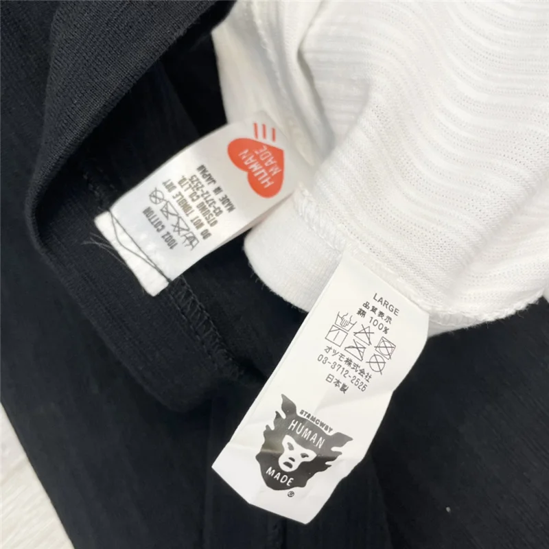 

2021ss HUMAN MADE T-shirt Men Women 1:1 Best Quality T shirt Duck Sketch Letters Slub Cotton Top Tees