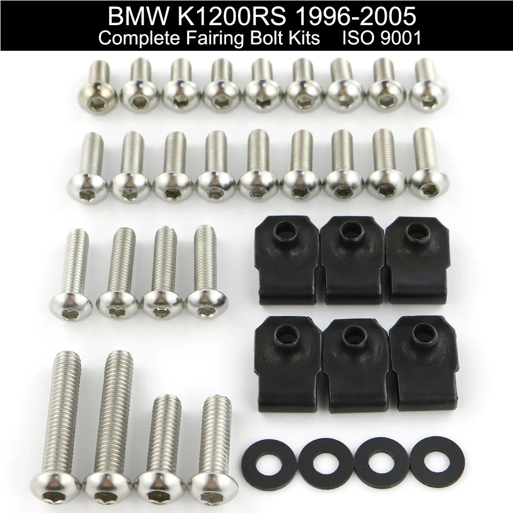 Подходит для BMW K1200RS 1996 1998 1999 2000 2001 2002 2003 2004 2005 Полный Комплект болтов обтекателя из