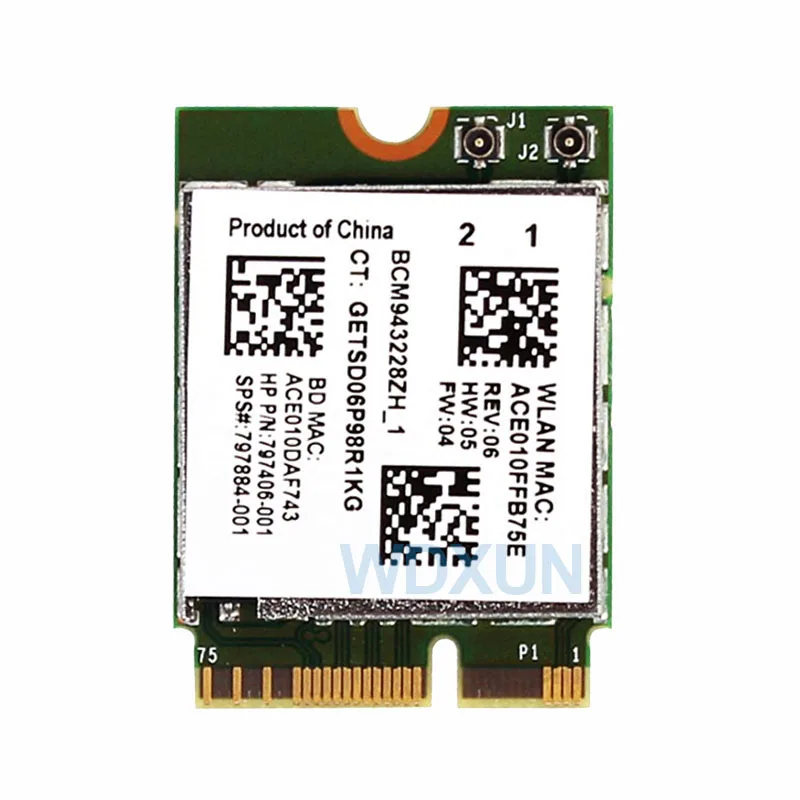 BCM943228ZH1 BCM943228 WIFI карта NGFF M.2 300 Мбит/с BT Bluetooth 4 0 802.11a/b/g/n SPS 797884-001 для HP ProBook 455 470 640 |