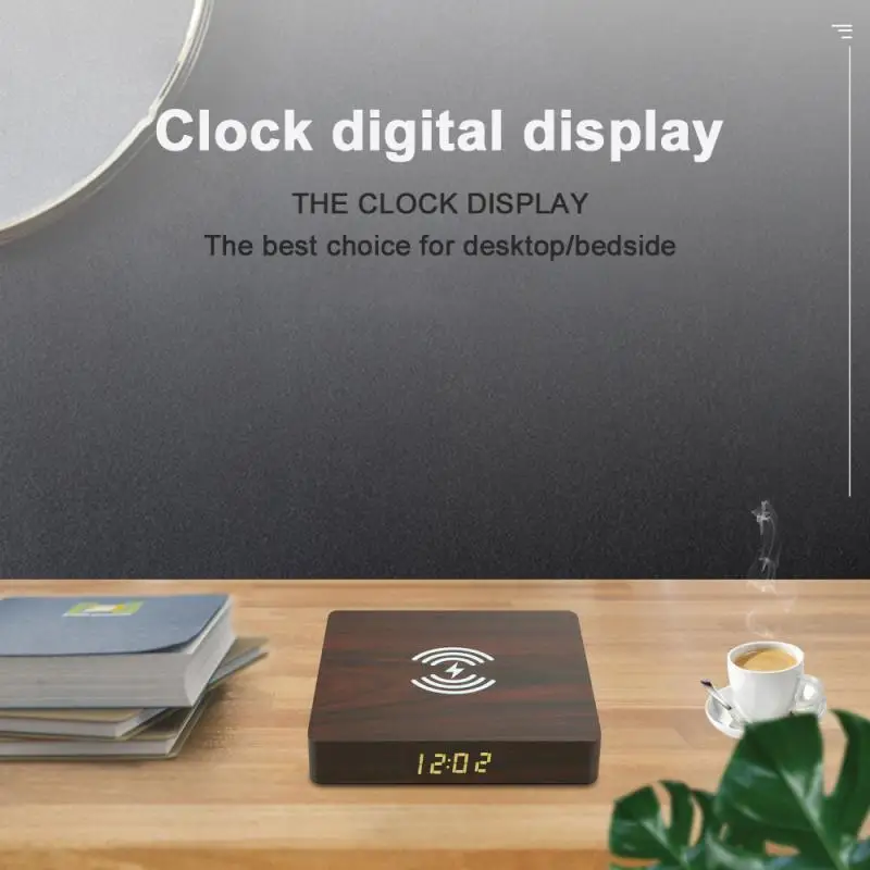 

10W Qi Wireless Charger Wood fast Charging Pad For iPhone 12 Pro Mini 8 XR X Xsmax Wireless Phone Charger For Samsung S20 S10 S9