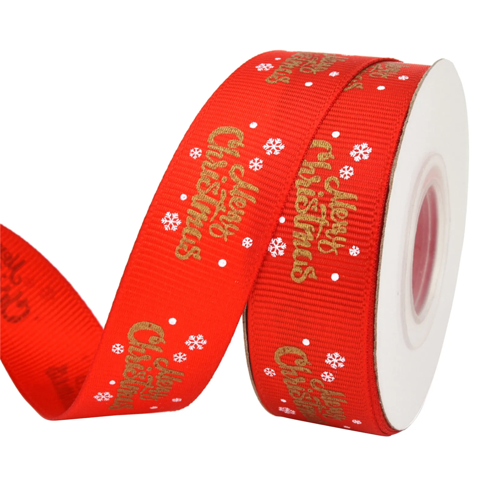 2 см 10 ярдов Рождественская лента для упаковки подарков снежинка мерцание ленты