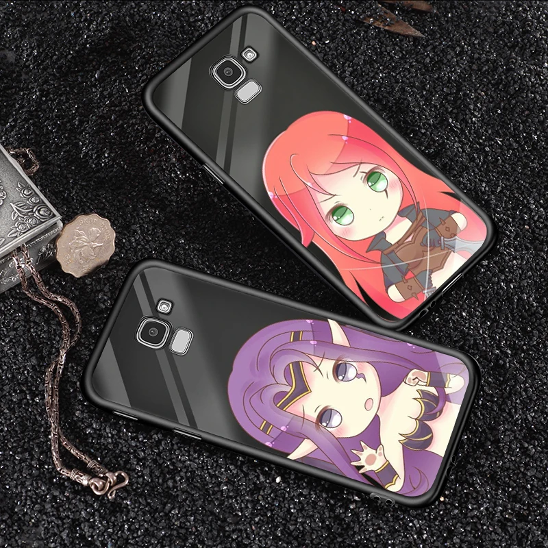 Cartoon beauty for Samsung Galaxy j8 j7 j6 j5 j4 j3 j2 Core Prime Star Duo Plus 2018 2017 2016 Black Phone Case