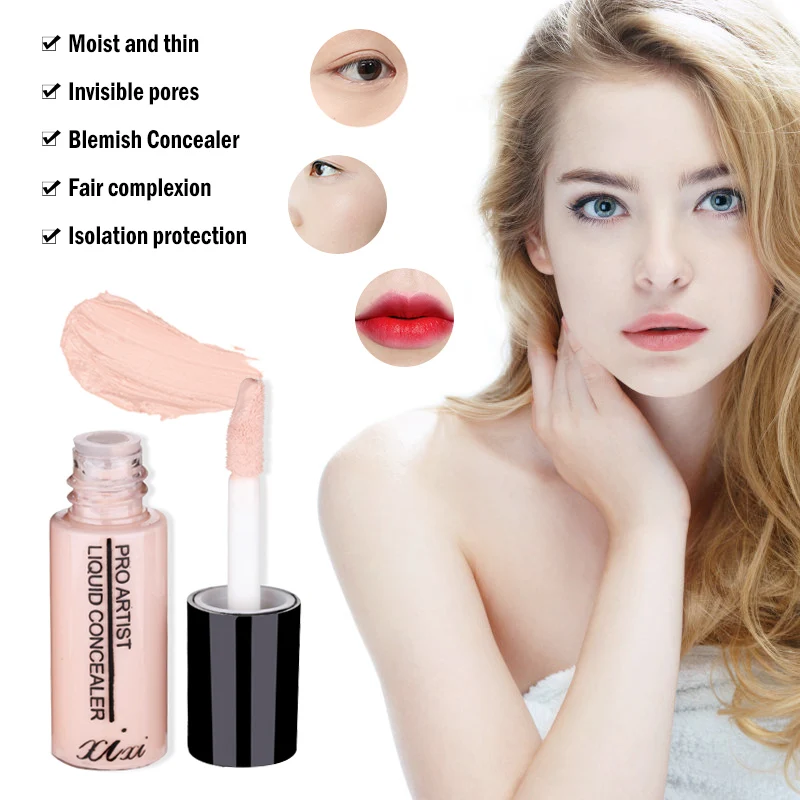 2 Color Liquid Concealer Cream Waterproof Dark Eye Circle Blemish Acne Scars Full Coverage Stick Facial Base TSLM1 |