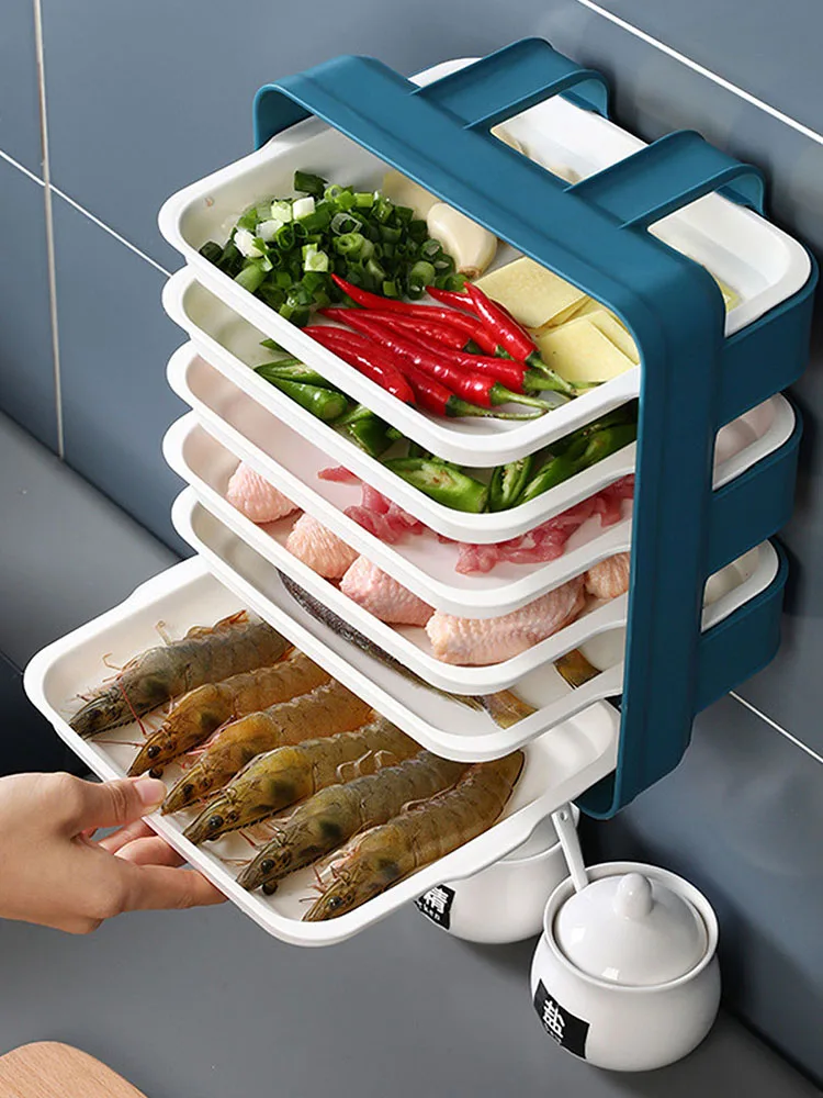 

Необходимые кухонные настенные боковые тарелки для кухни, штабелируемые тарелки для приготовления фруктов, горячий горшок, боковая тарелк...