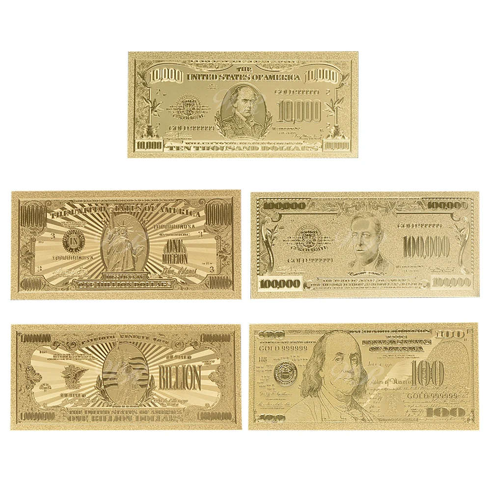 Оптовая продажа Дональд Трамп 2020 поддельные деньги доллары золотые банкноты США