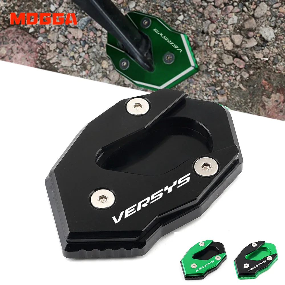 

New Motorcycle Kickstand Extension For KAWASAKI VERSYS1000 Versys 300 1000 X300 X250 Versys300 CNC Sidestand Enlarger Plate Pad