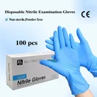 100 шт., нитриловые одноразовые латексные перчатки