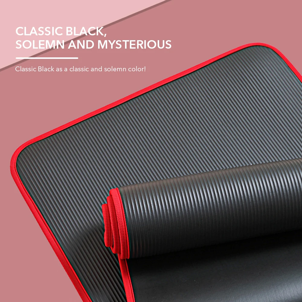 Нескользящий коврик для йоги 10 мм нескользящий 183 см * 61 фитнеса Расширенный и