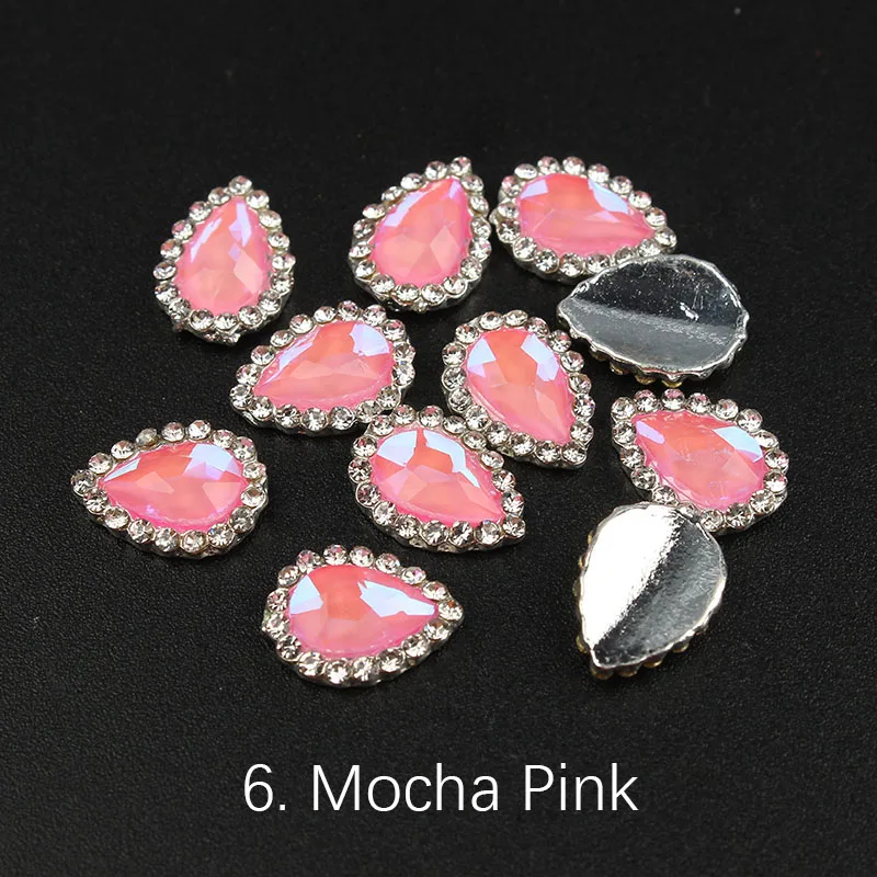 10/30 шт/упаковка Горячая продажа mocha ромбовидный Кристалл Rhinstone для ногтей