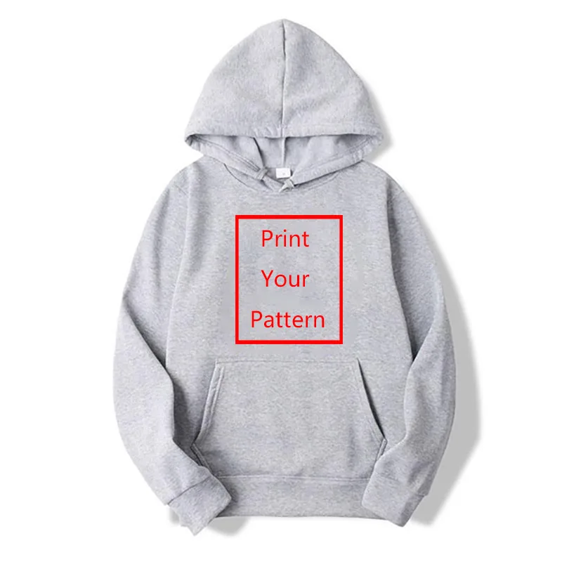 Print Your Pattern Hoodie Long Sleeve Street Hooded Sweatshirt for Adult Children