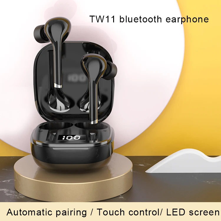 

TWS-11 Bluetooth 5.0 Earphones Charging Box Wireless Headphone 9D Stereo Sports Waterproof Earbuds Headsets WithMicrophon