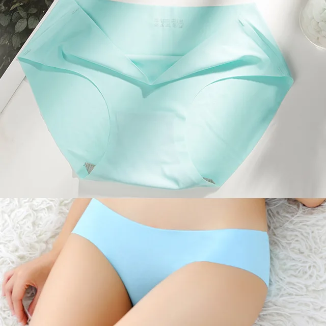 blue1 Bonjean Бесшовные женские трусики нижнее белье женские удобные нижнее белье Модные женские трусы с низкой посадкой Прямая поставка - Цвет: blue1
