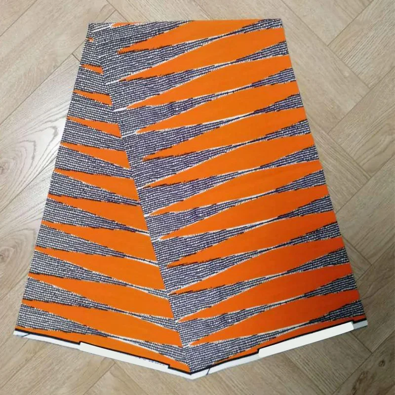 

Hot sale African fabric real wax print fabric 100% cotton batik cotton wax cloth 6 Yard ankara african wax print for women dress
